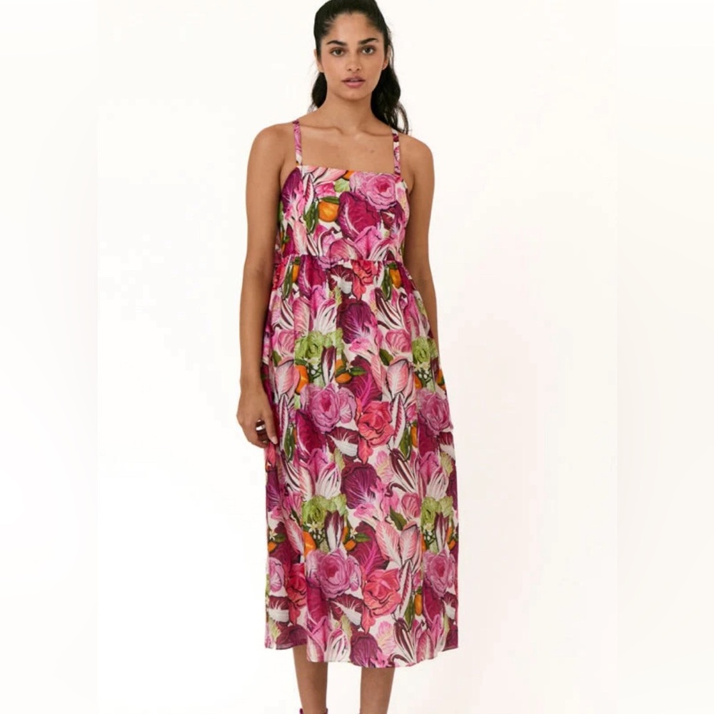 Rachel Antonoff Rebecca Dress Radicchio & Citrus S